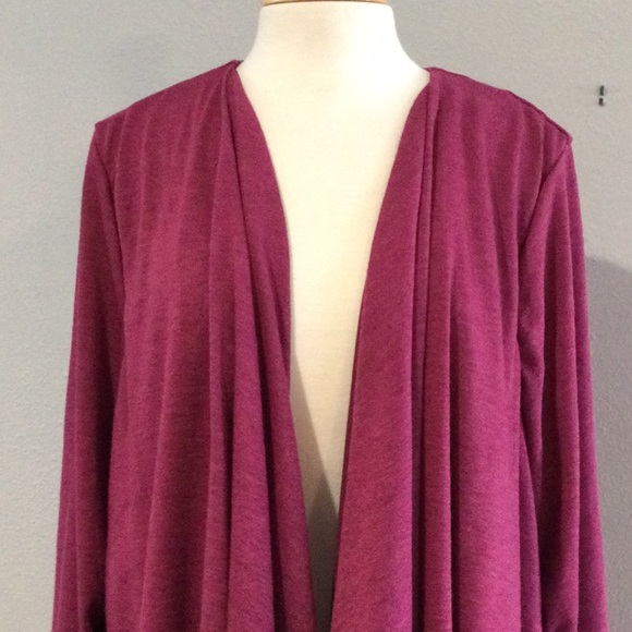 Gozzip Purple Long Sleeve Layered Oversized Cardigan Jacket Size L NWT - Picture 2 of 16